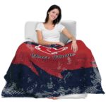 customized boston red sox grunge streaks red blanket latest model