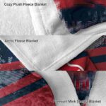 customized boston red sox grunge streaks red blanket premium grade