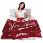 customized boston red sox grunge texture red white blanket latest model