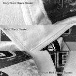 customized brooklyn nets grunge texture black white blanket best selling