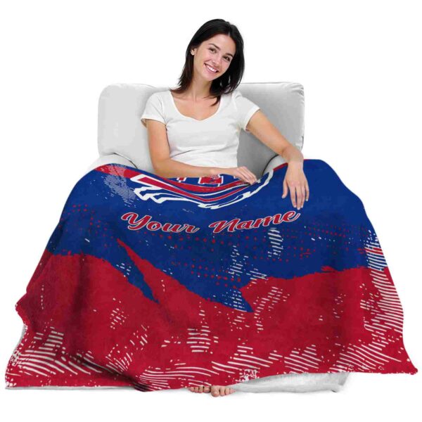 customized buffalo bills grunge streaks blue blanket latest model