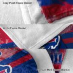 customized buffalo bills grunge streaks blue blanket premium grade