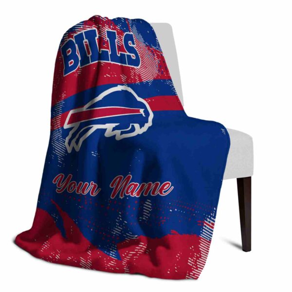 customized buffalo bills grunge streaks blue blanket top rated