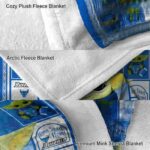 customized buffalo bulls baby yoda royal blue blanket best selling