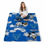 customized buffalo bulls mickey royal blue blanket best selling