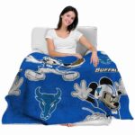 customized buffalo bulls mickey royal blue blanket best selling