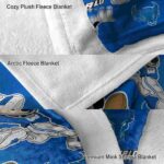 customized buffalo bulls mickey royal blue blanket best selling