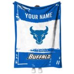 customized buffalo bulls paint strokes royal blue white blanket best selling