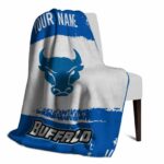 customized buffalo bulls paint strokes royal blue white blanket best selling