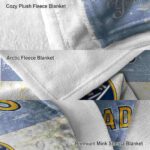 customized buffalo sabres grunge texture navy blue white blanket best selling