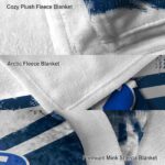 customized byu cougars grunge streaks blue blanket best selling