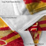 customized calgary flames grunge streaks red blanket best selling