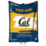 customized california golden bears paint strokes blue white blanket best selling