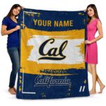 customized california golden bears paint strokes blue white blanket fashion forward