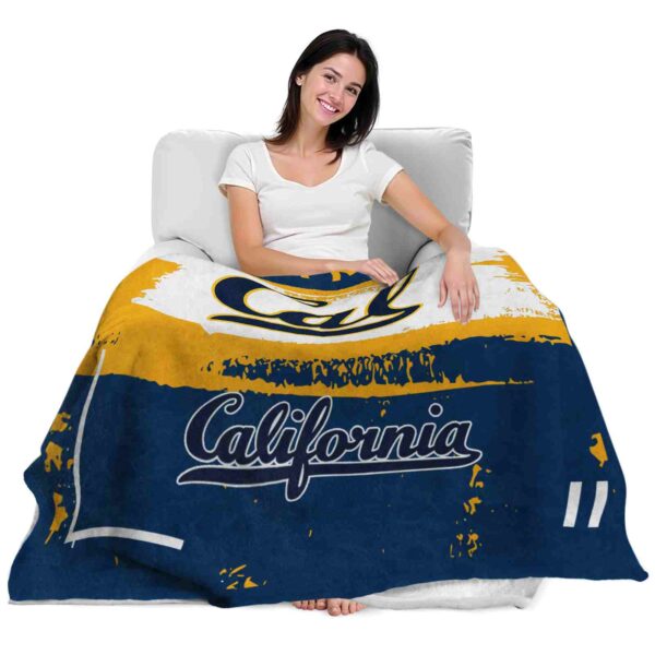 customized california golden bears paint strokes blue white blanket latest model