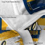 customized california golden bears paint strokes blue white blanket premium grade