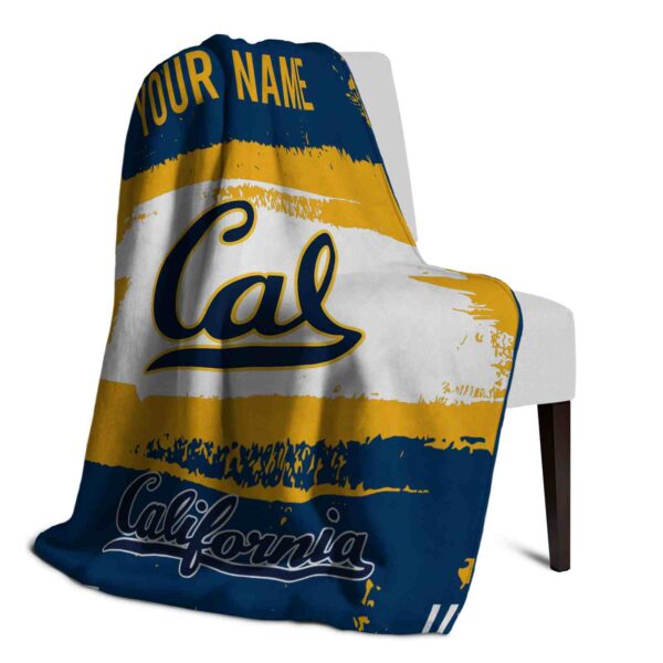 customized california golden bears paint strokes blue white blanket top rated