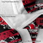 customized carolina hurricanes floral stripes red white blanket best selling