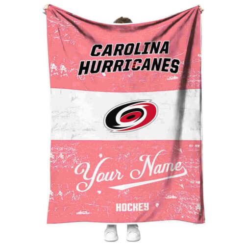 customized carolina hurricanes grunge texture red white blanket best selling