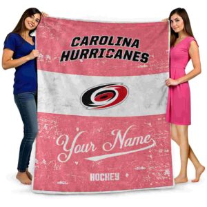 customized carolina hurricanes grunge texture red white blanket fashion forward