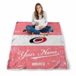 customized carolina hurricanes grunge texture red white blanket best selling