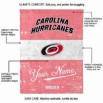 customized carolina hurricanes grunge texture red white blanket best selling