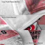 customized carolina hurricanes grunge texture red white blanket best selling