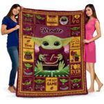 customized central michigan chippewas baby yoda maroon blanket best selling