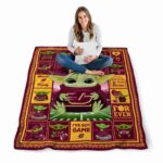 customized central michigan chippewas baby yoda maroon blanket best selling
