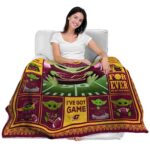 customized central michigan chippewas baby yoda maroon blanket best selling