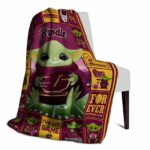 customized central michigan chippewas baby yoda maroon blanket best selling