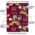 customized central michigan chippewas mickey maroon blanket best selling