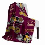 customized central michigan chippewas mickey maroon blanket best selling