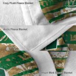 customized charlotte 49ers floral stripes green white blanket best selling