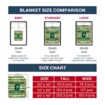 customized charlotte 49ers floral stripes green white blanket best selling