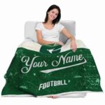 customized charlotte 49ers grunge texture green white blanket best selling