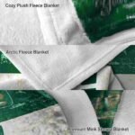 customized charlotte 49ers grunge texture green white blanket best selling