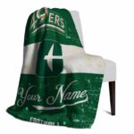 customized charlotte 49ers grunge texture green white blanket best selling