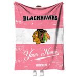 customized chicago blackhawks grunge texture red white blanket best selling