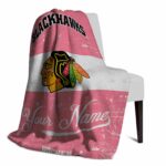 customized chicago blackhawks grunge texture red white blanket best selling
