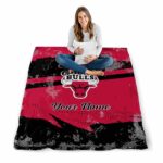customized chicago bulls grunge streaks red blanket best selling