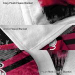 customized chicago bulls grunge streaks red blanket best selling