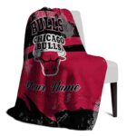customized chicago bulls grunge streaks red blanket best selling