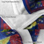 customized chicago cubs baby yoda blue blanket best selling