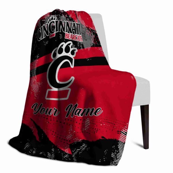 customized cincinnati bearcats grunge streaks red blanket top rated