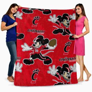 customized cincinnati bearcats mickey red blanket fashion forward
