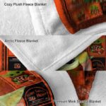 customized cincinnati bengals baby yoda orange blanket premium grade