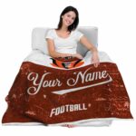 customized cincinnati bengals grunge texture orange white blanket best selling