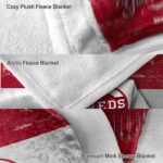 customized cincinnati reds grunge texture red white blanket best selling
