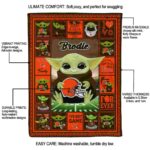 customized cleveland browns baby yoda brown blanket best selling
